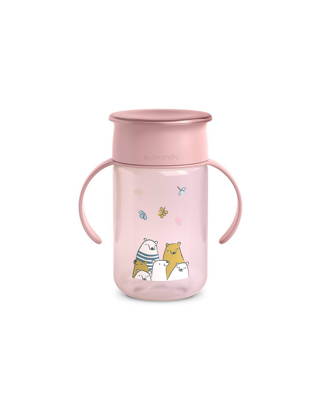 Tazza 360° my family 340 ml rosa - suavinex