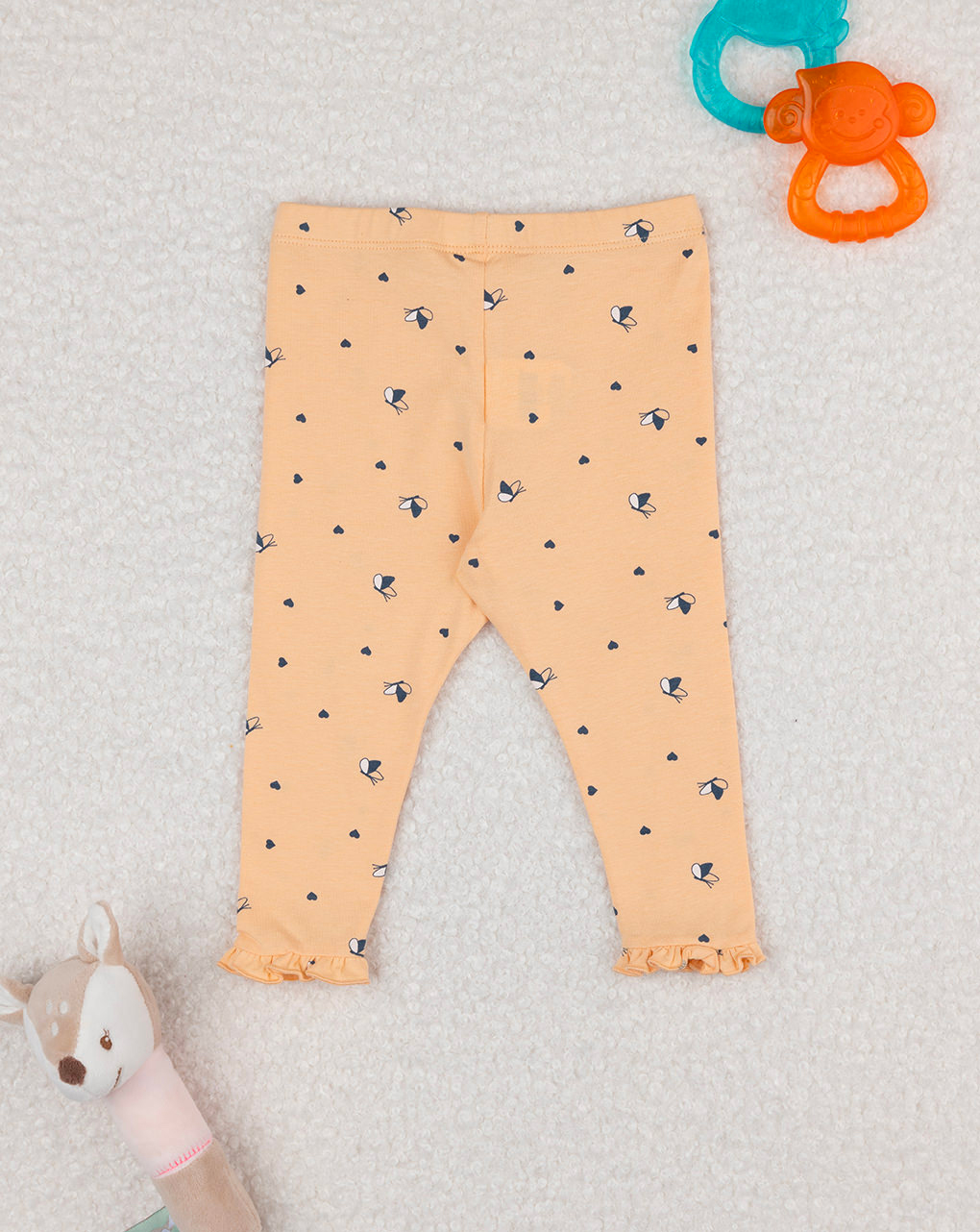 Legging bimba arancioni farfalle allover