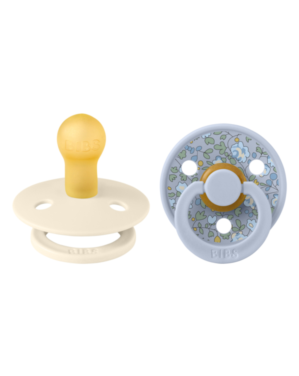 Bibs x liberty colour rotondo lattice avorio- baby blu size 1 - bibs