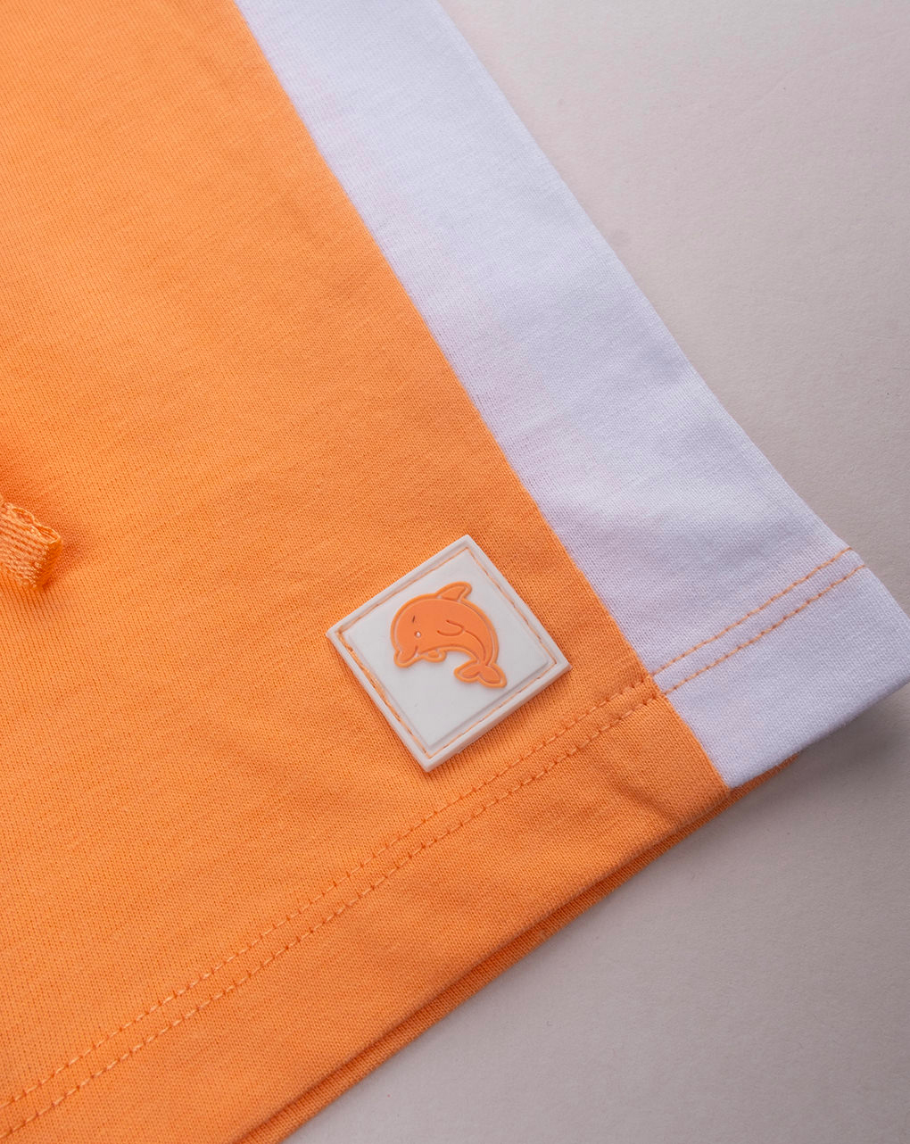 Shorts bimbo arancione/bianco