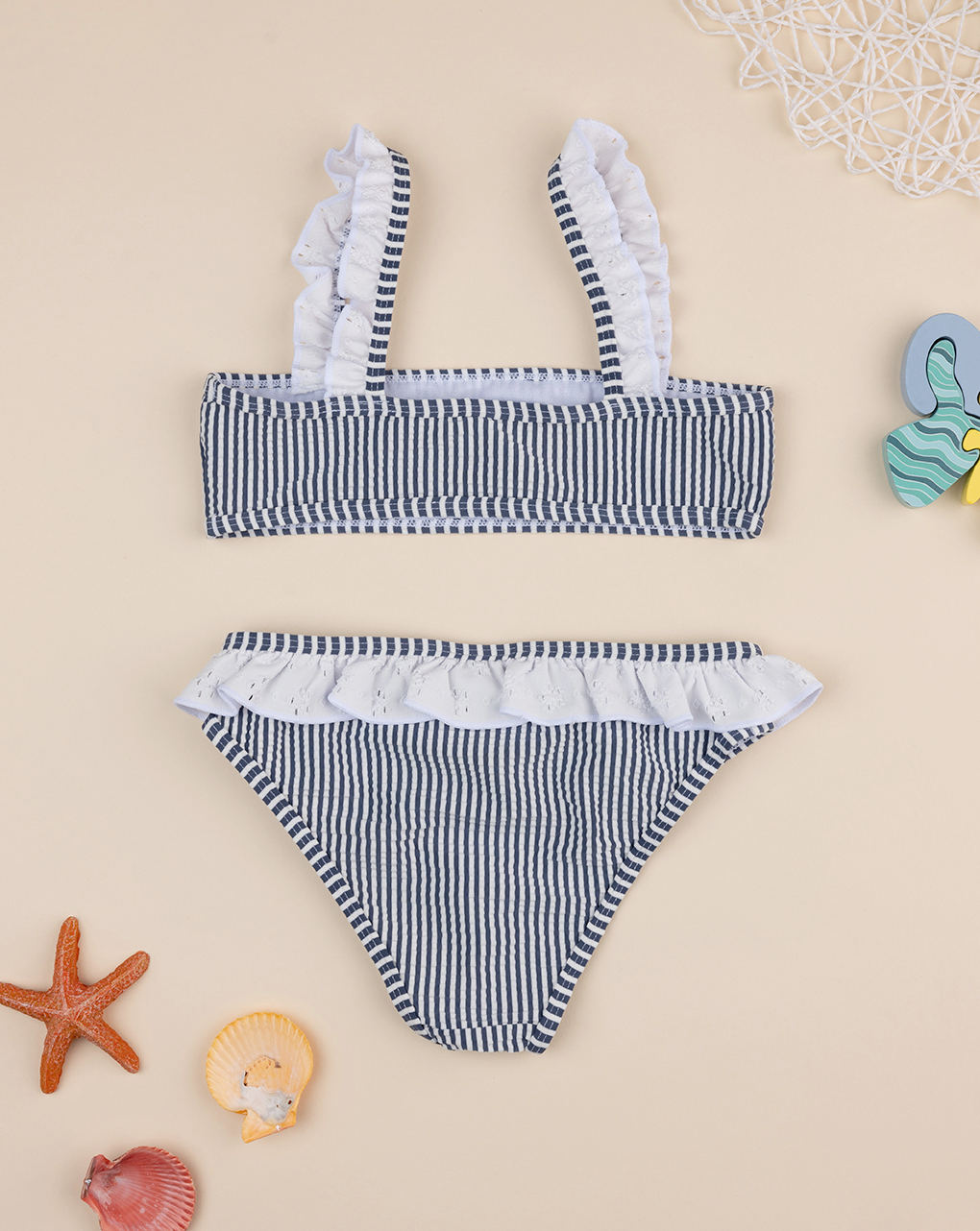 Bikibi bimba blu/bianco sangallo