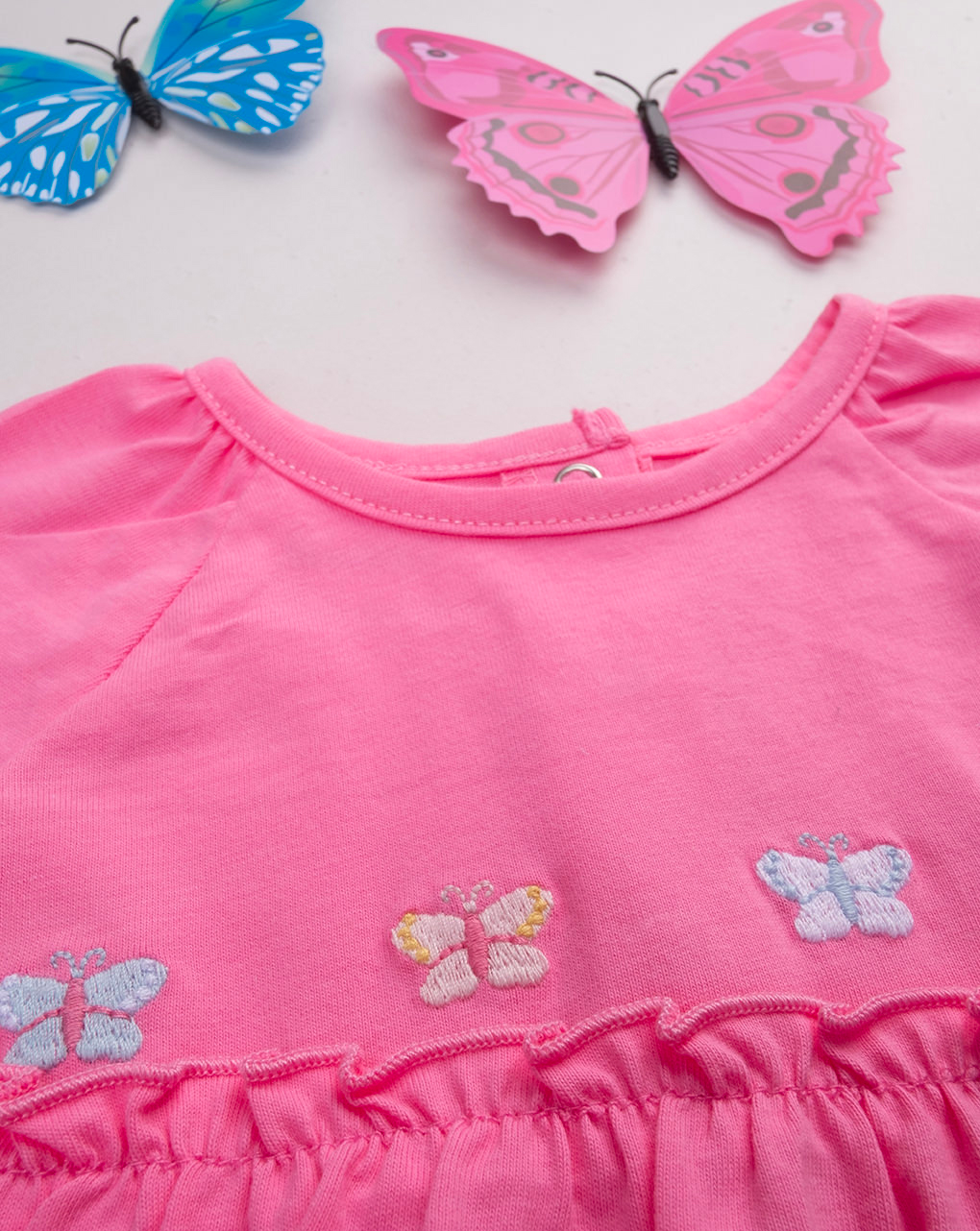 Completo corto bimba farfalle allover