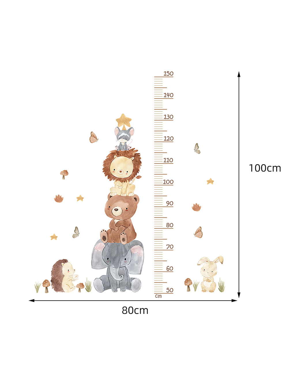 Adesivo decorativo da parete - animale piramide - autoadesivo - sipo