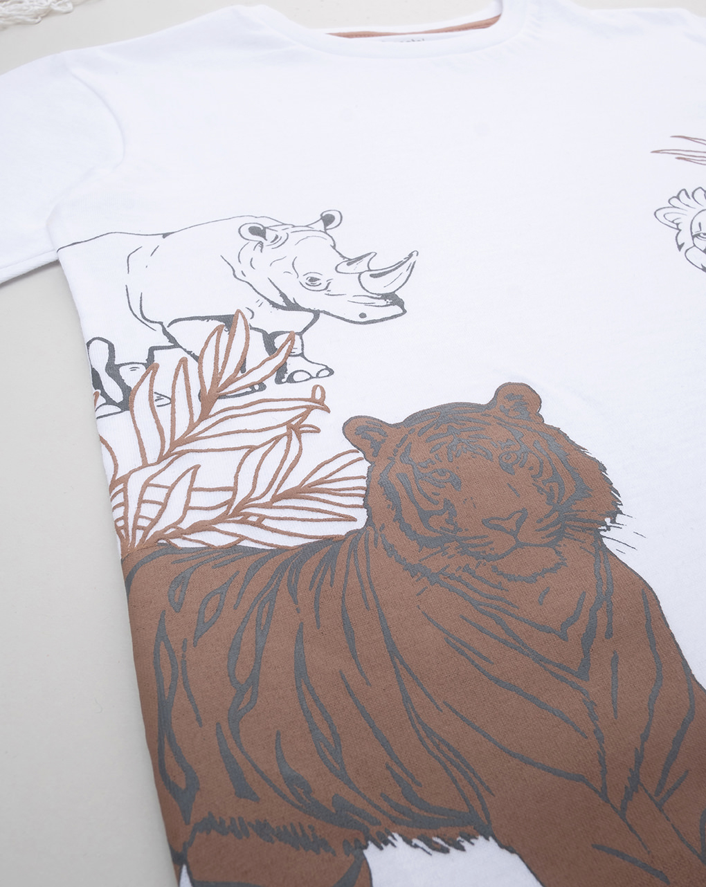 T-shirt bimbo bianca stampata