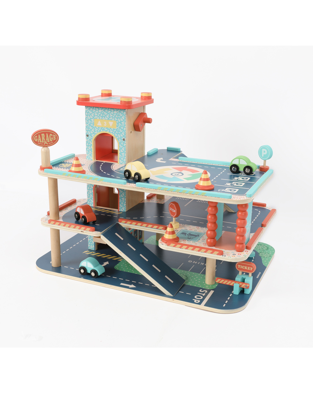 Garage a tre piani in legno - 18m+ - wood "n" play