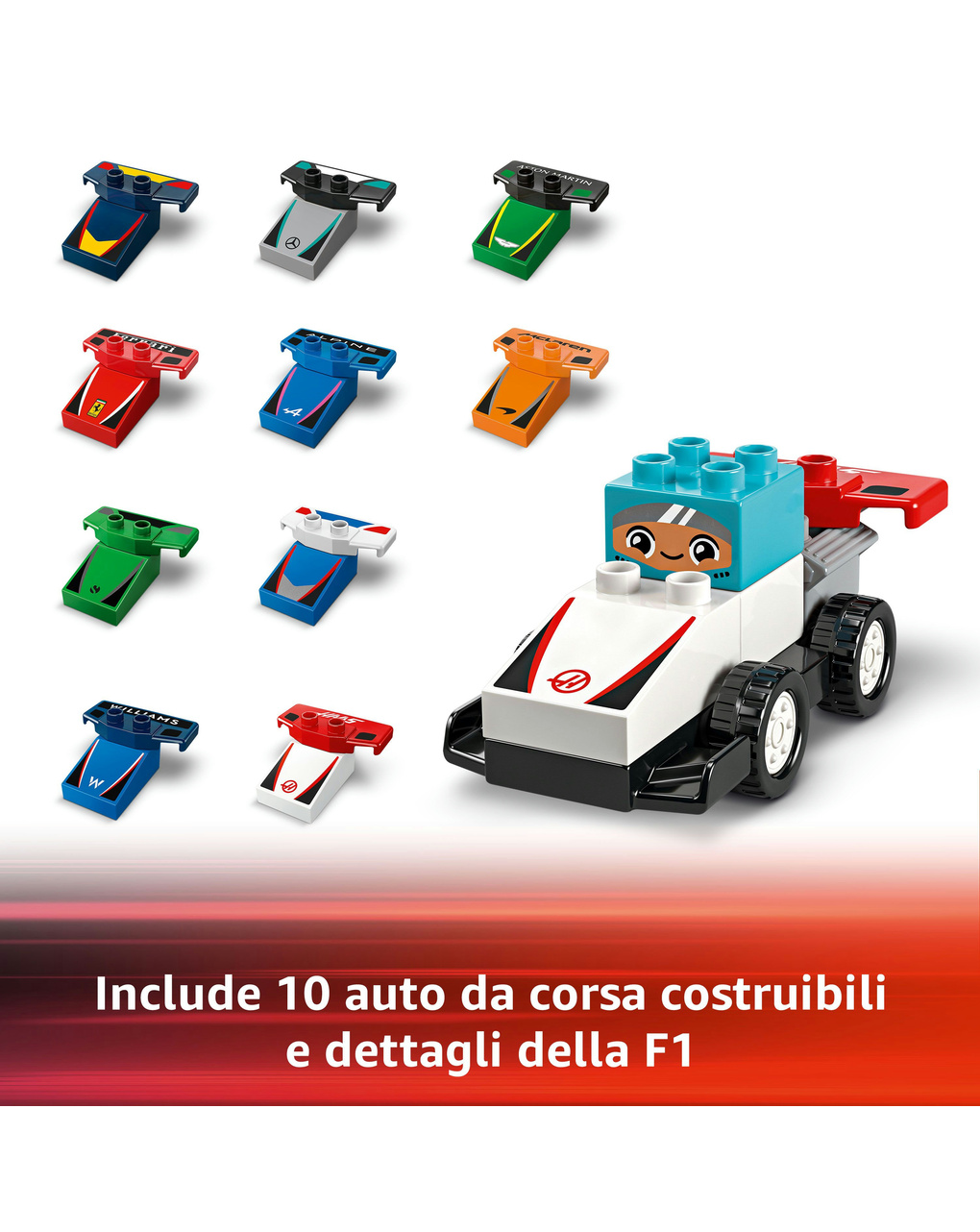 Auto da corsa e piloti team f1 – 10445 – lego duplo