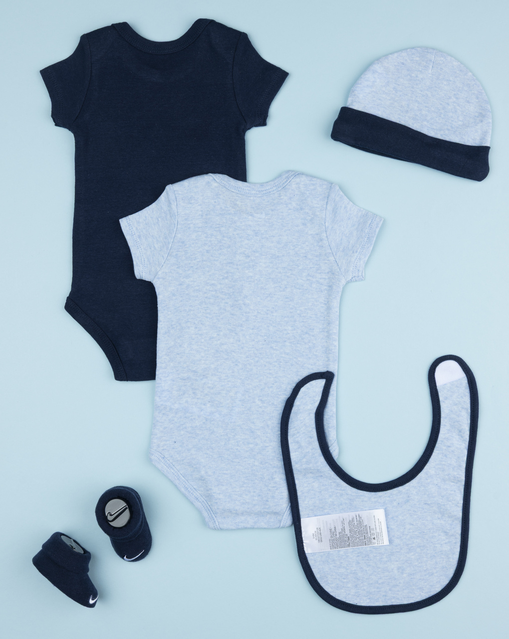 Pack 5 pezzi nike neonato azzurro/blu