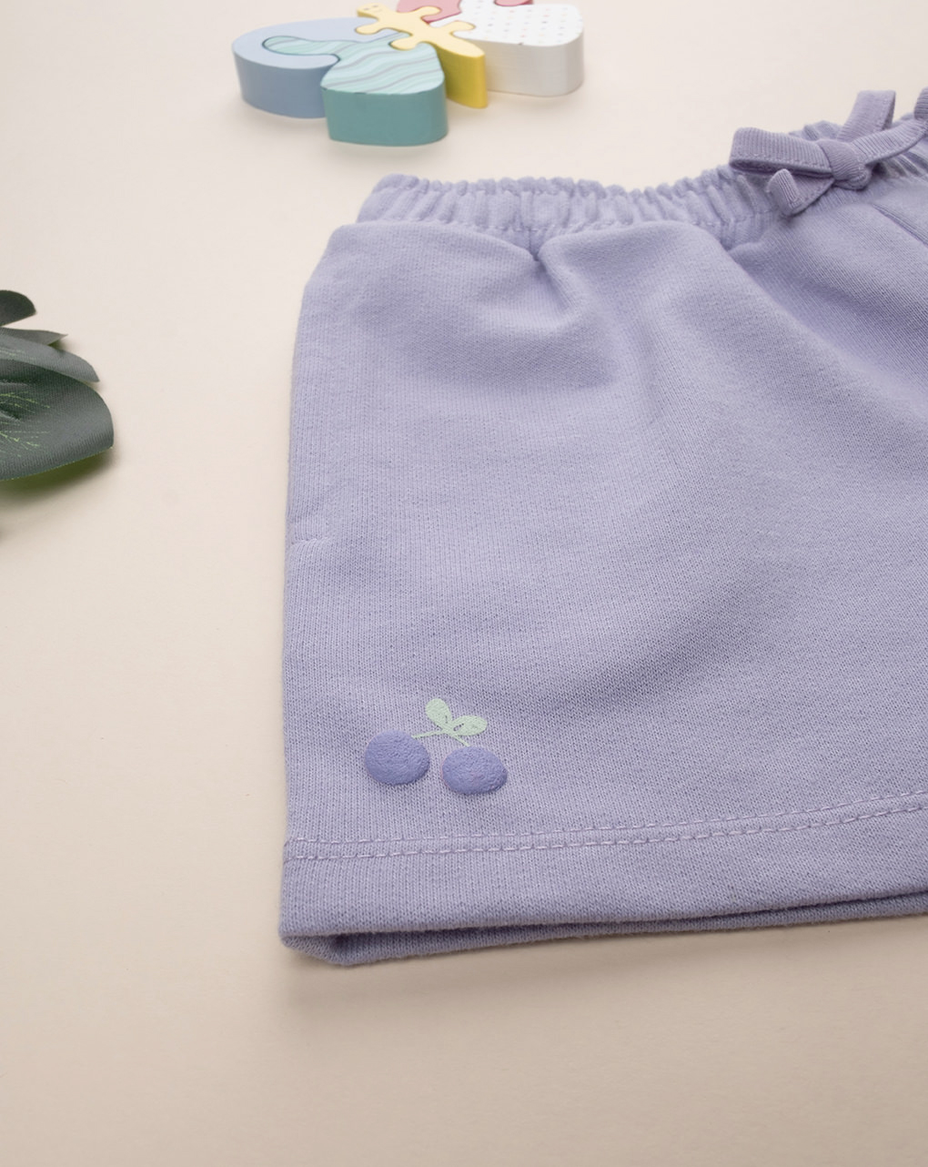 Shorts bimba lilla ciliegia