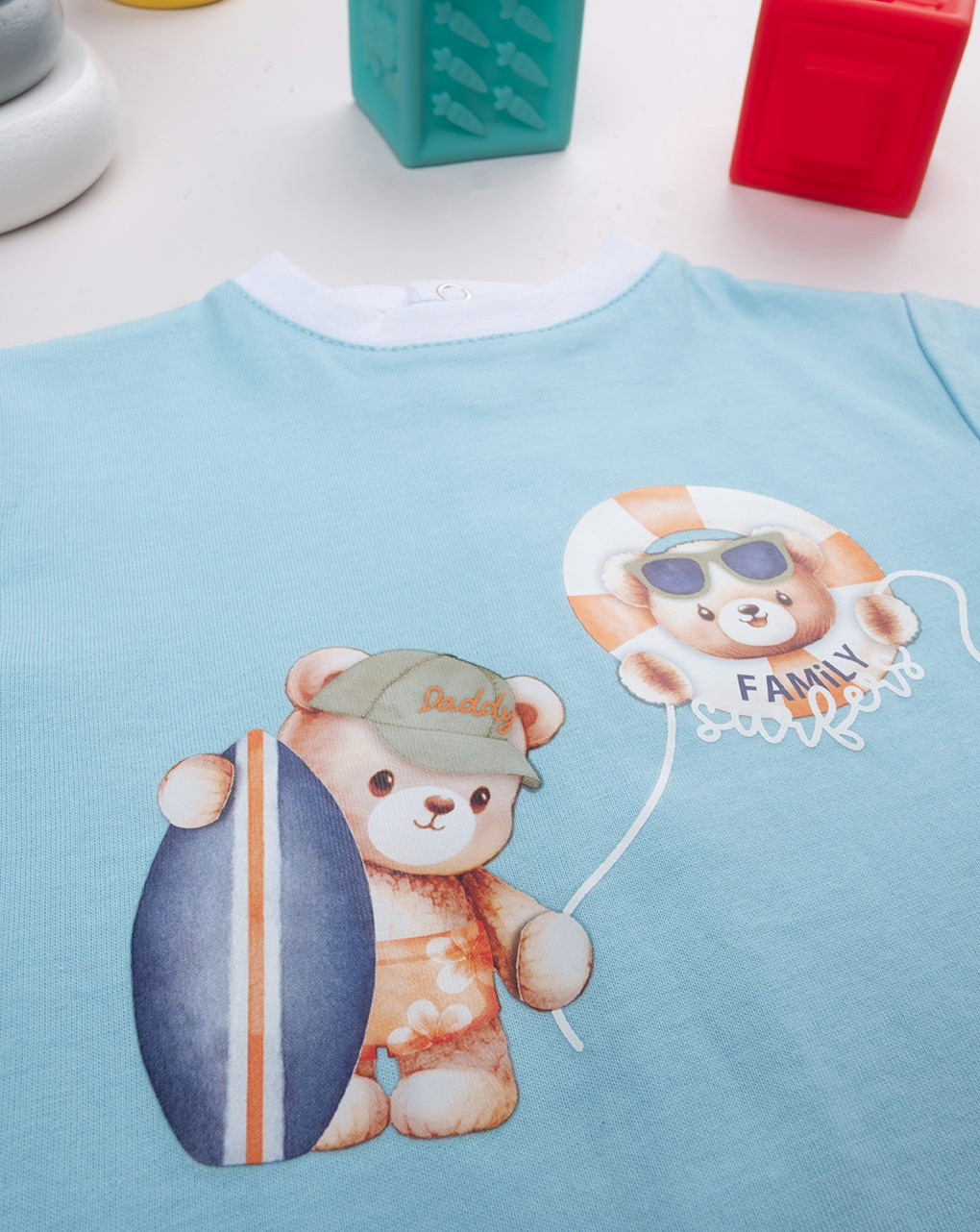 Pagliaccetto bimbo azzurro stampa orsetti