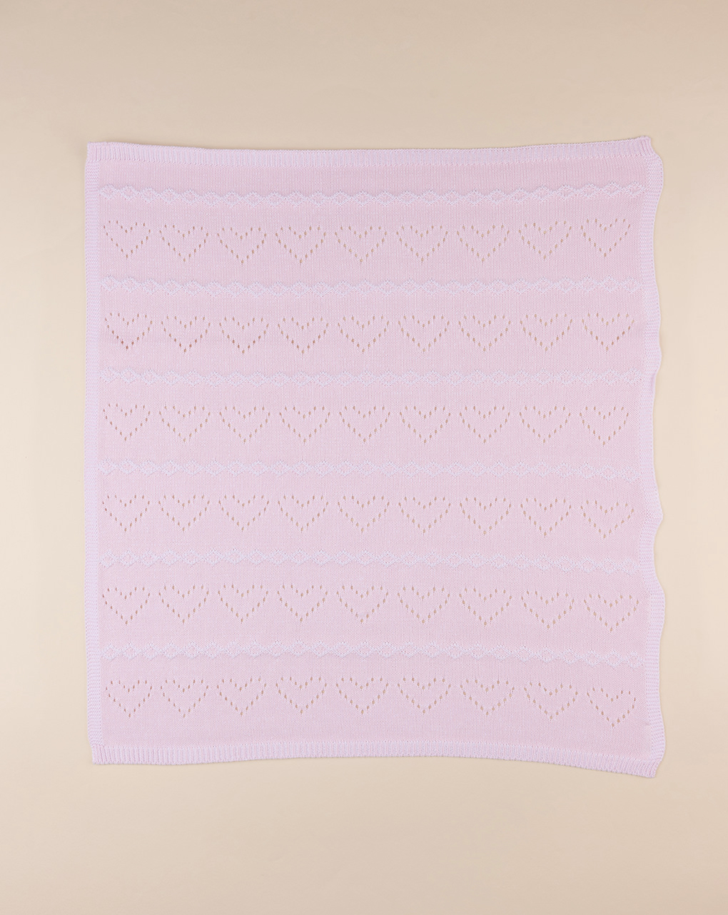 Coperta estiva culla/carrozzina tricot rosa