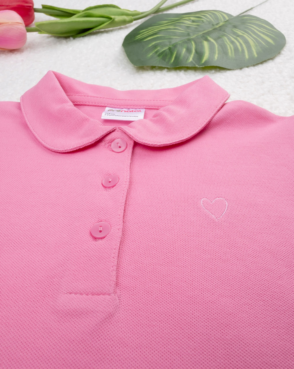 Polo bimba rosa cuore