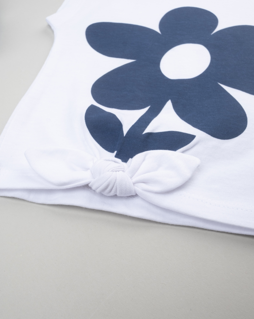 T-shirt bambina fiore blu