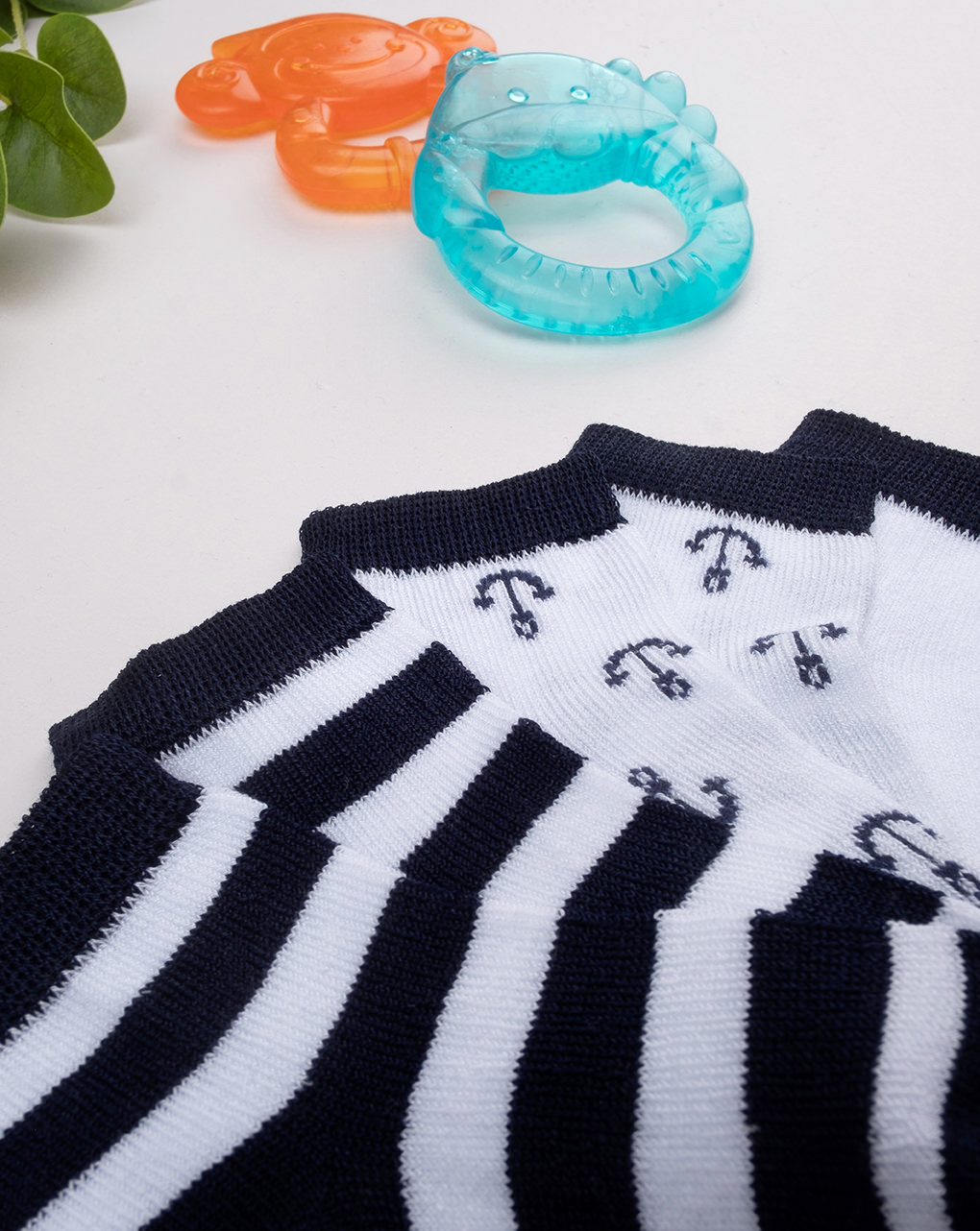 Pack 3 calze corte bimbo bianco/blu