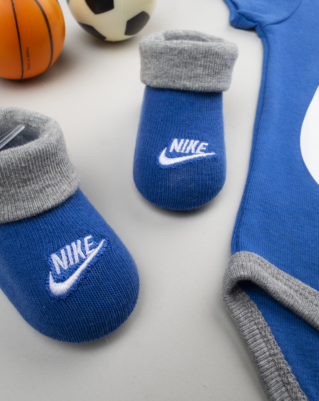 Pack 3 pezzi nike neonato grigio/blu