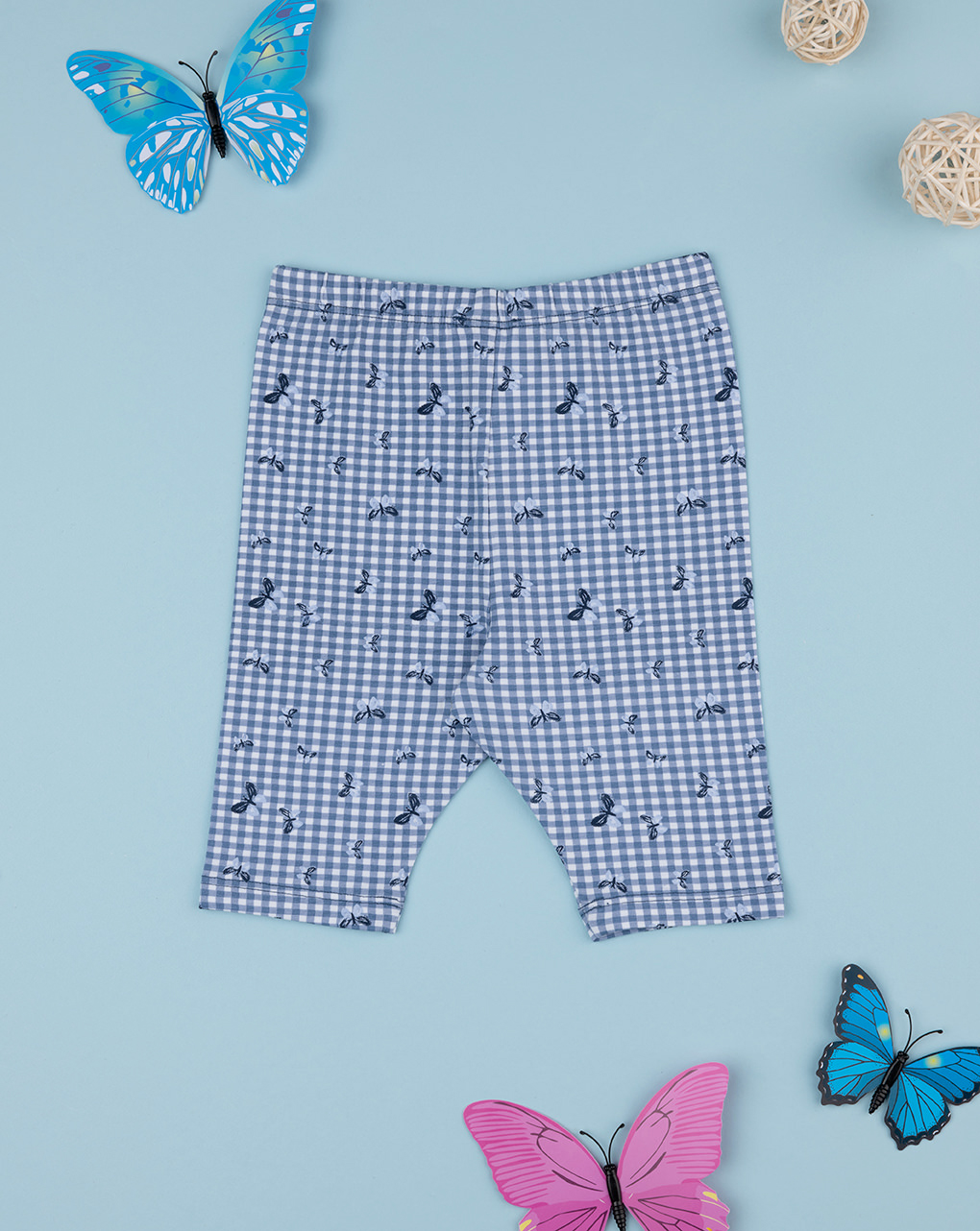 Legging bimba blu farfalle allover