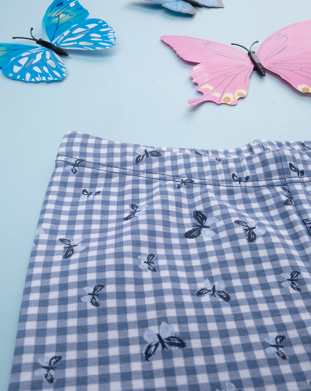 Legging bimba blu farfalle allover