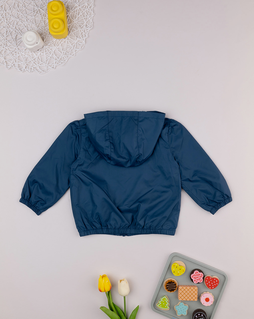 Giacca antivento bimba blu