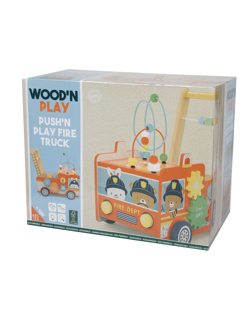 Primi passi camion dei pompieri - 18m+ - wood "n" play