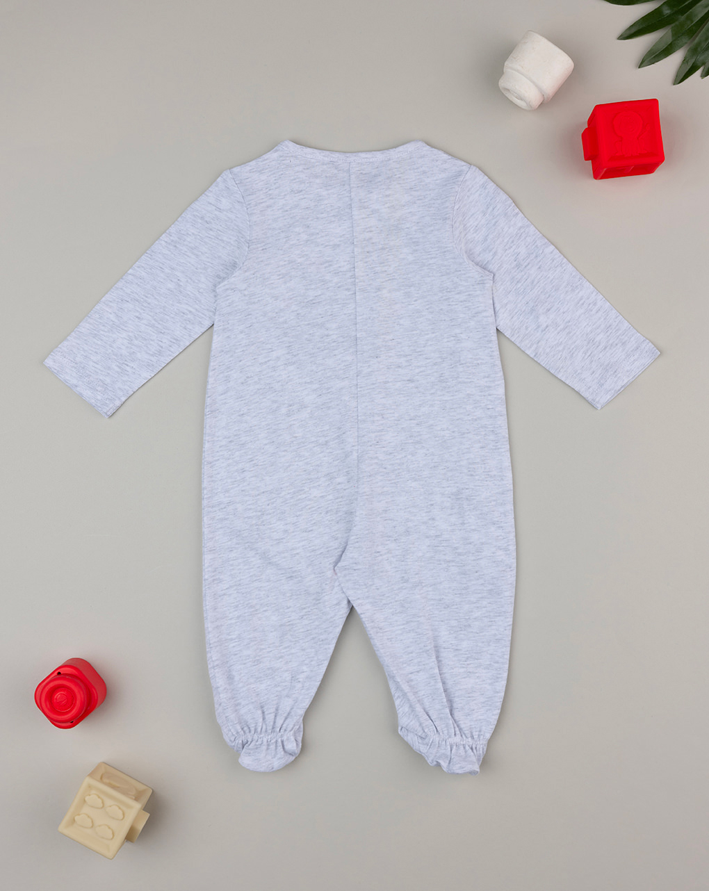 Tutina unisex grigia con scritta