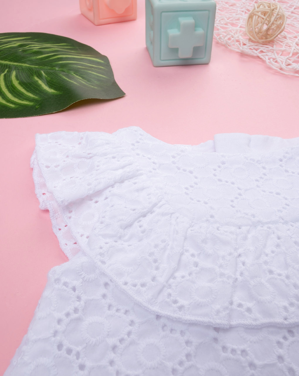 Pagliaccetto bimba sangallo bianco