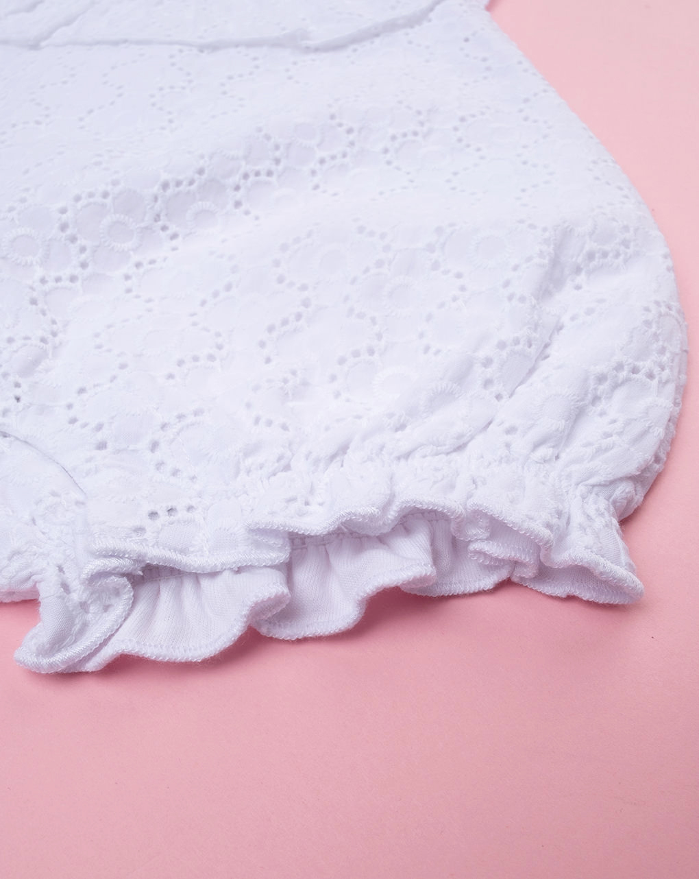 Pagliaccetto bimba sangallo bianco