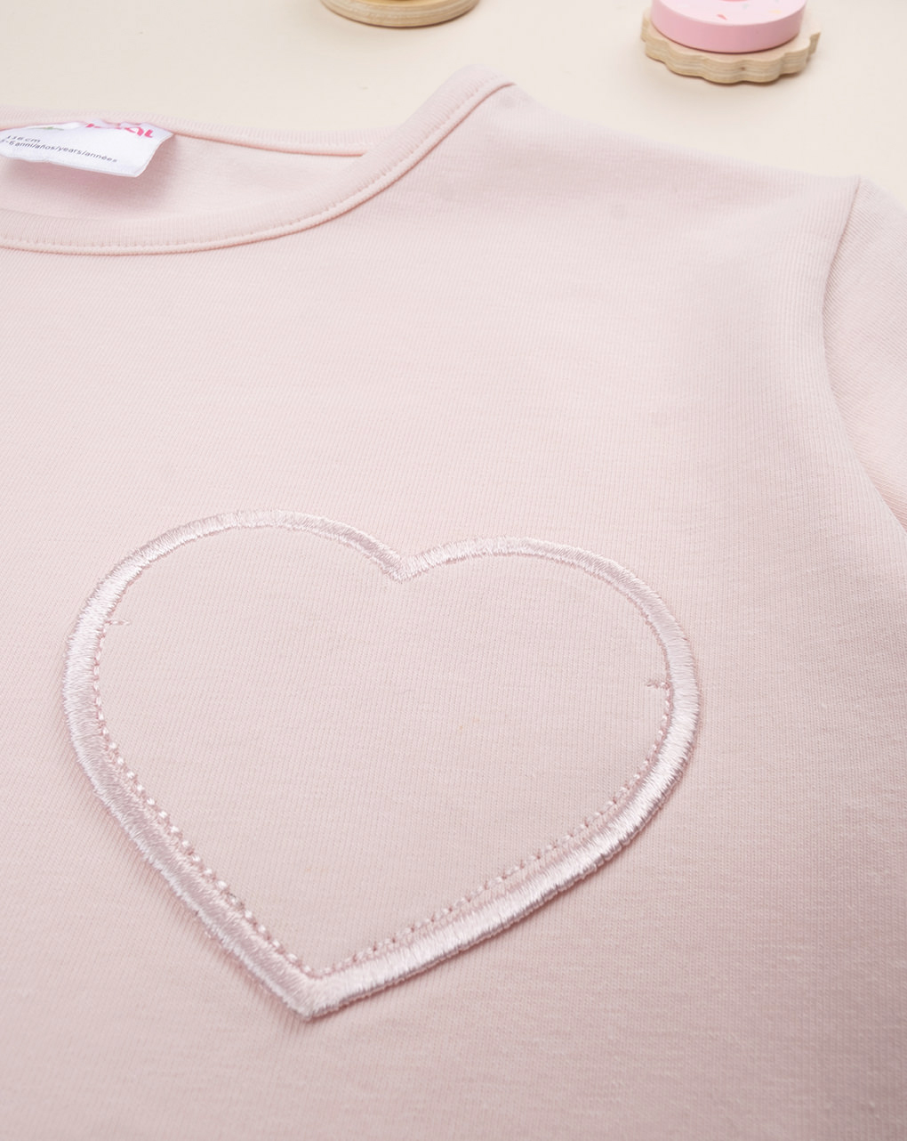 T-shirt bimba cuore rosa