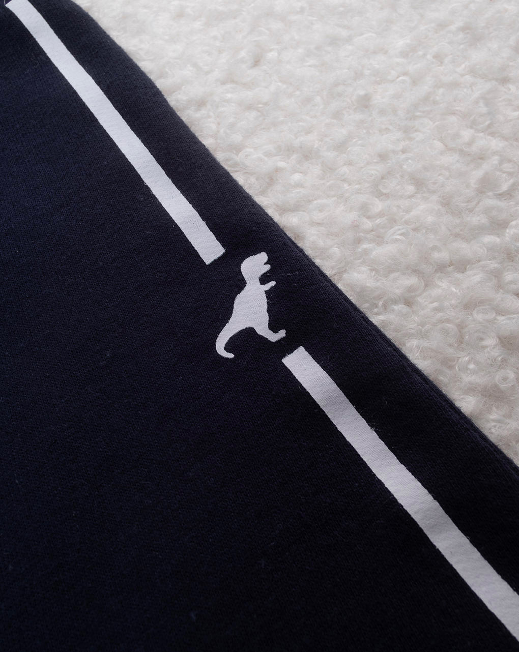 Shorts bimbo blu banda bianca