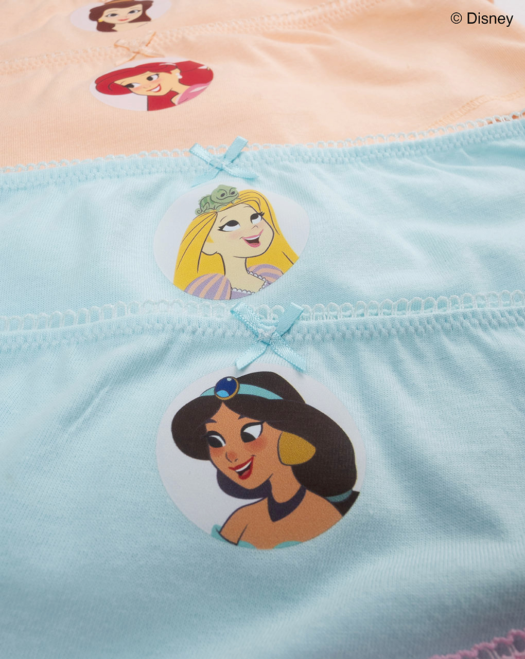 Pack 7 slip bimba colorati principesse