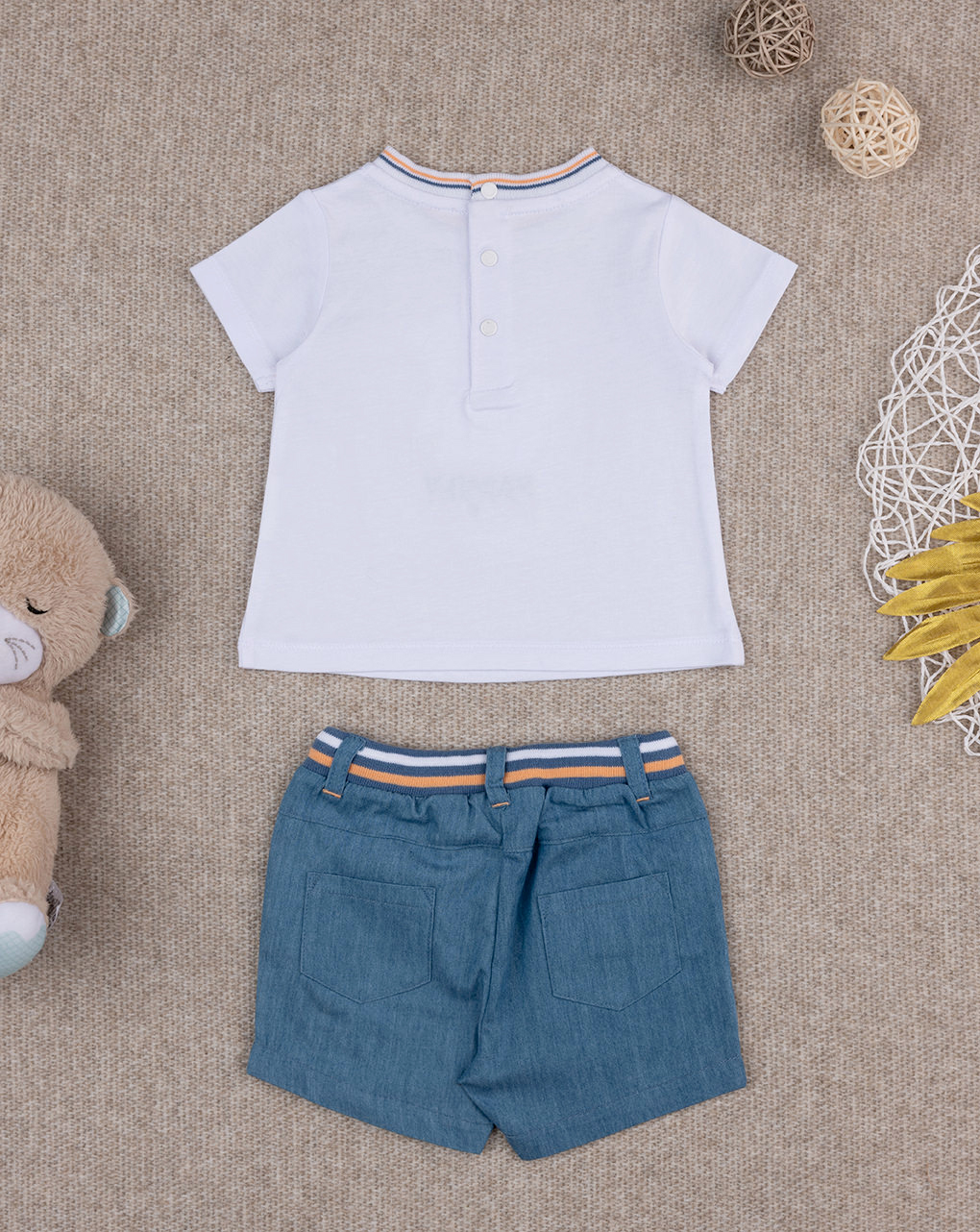 Completo denim bimbo orsetti