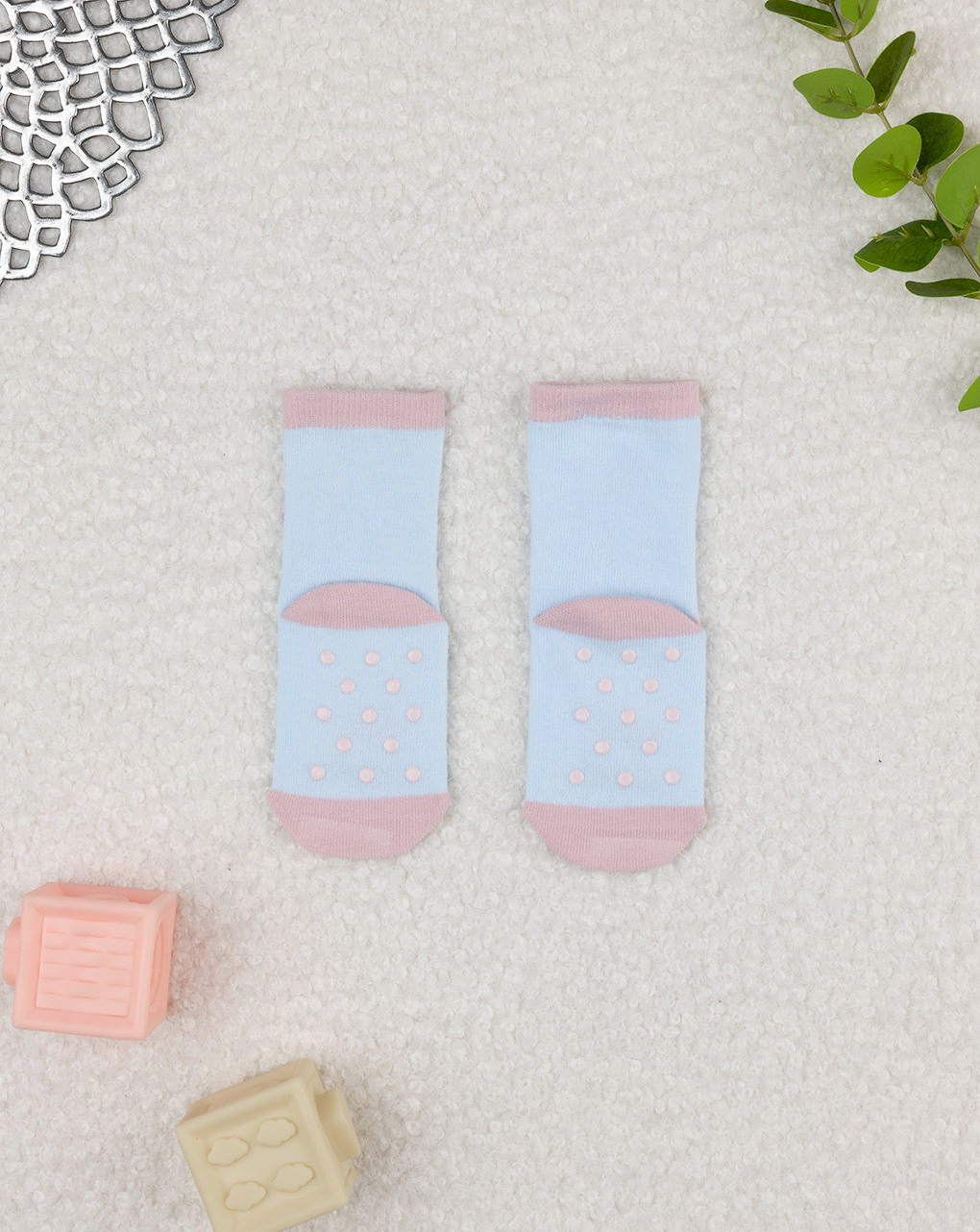 Antiscivolo bimba azzurro bunny