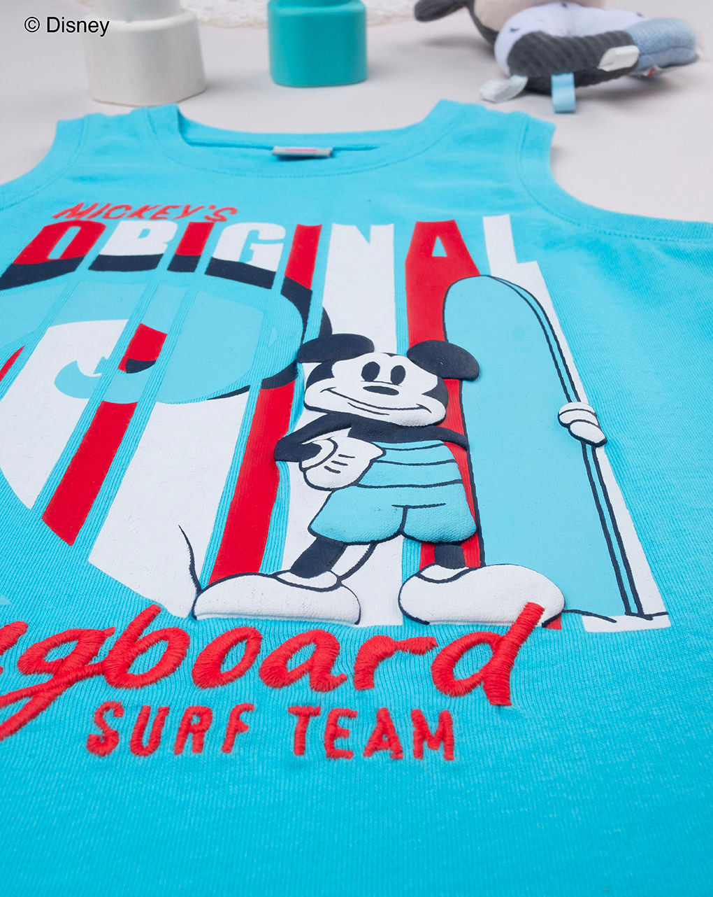 Canotta bimbo azzurra organic cotton