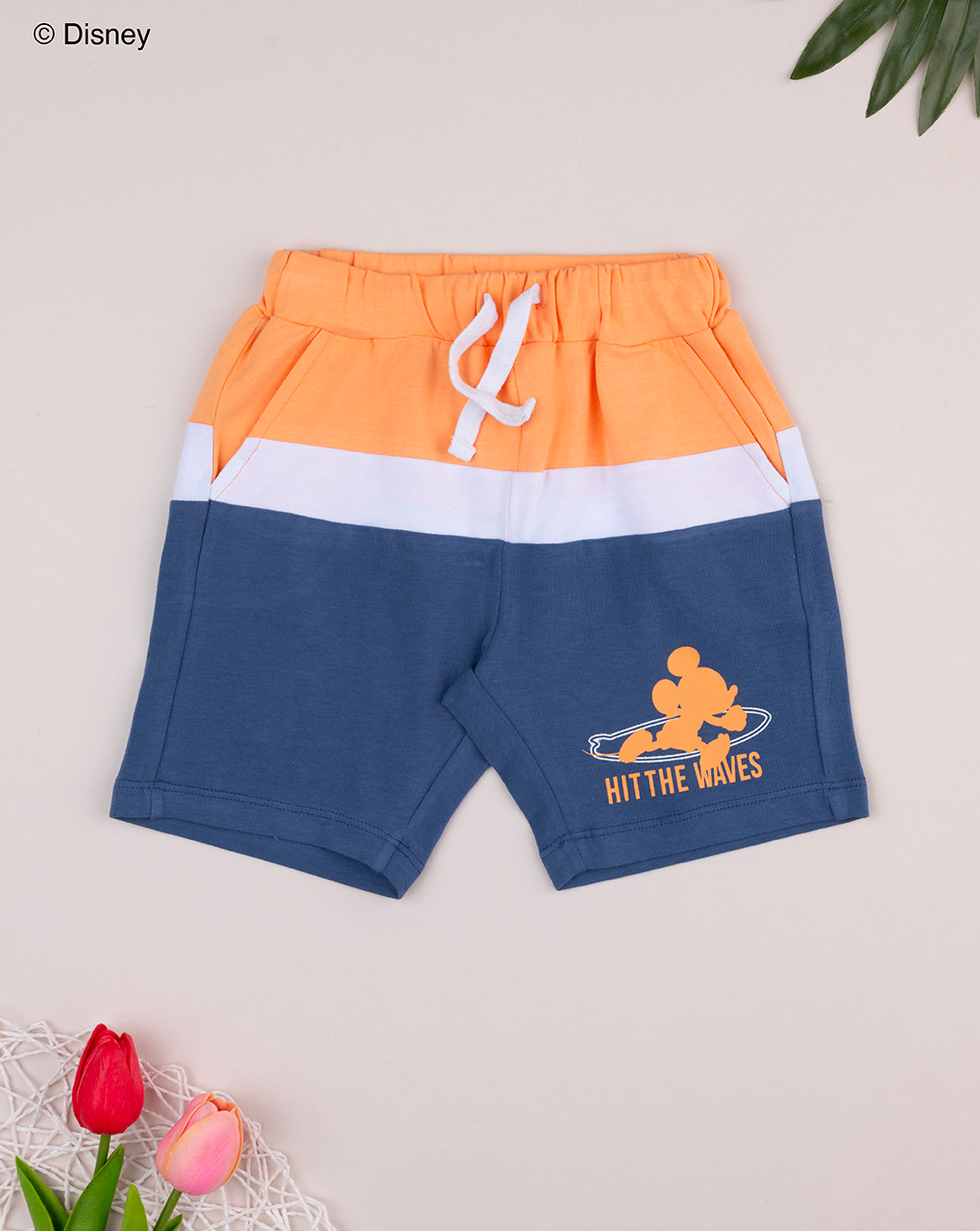 Bermuda bimbo blu/arancione mickey