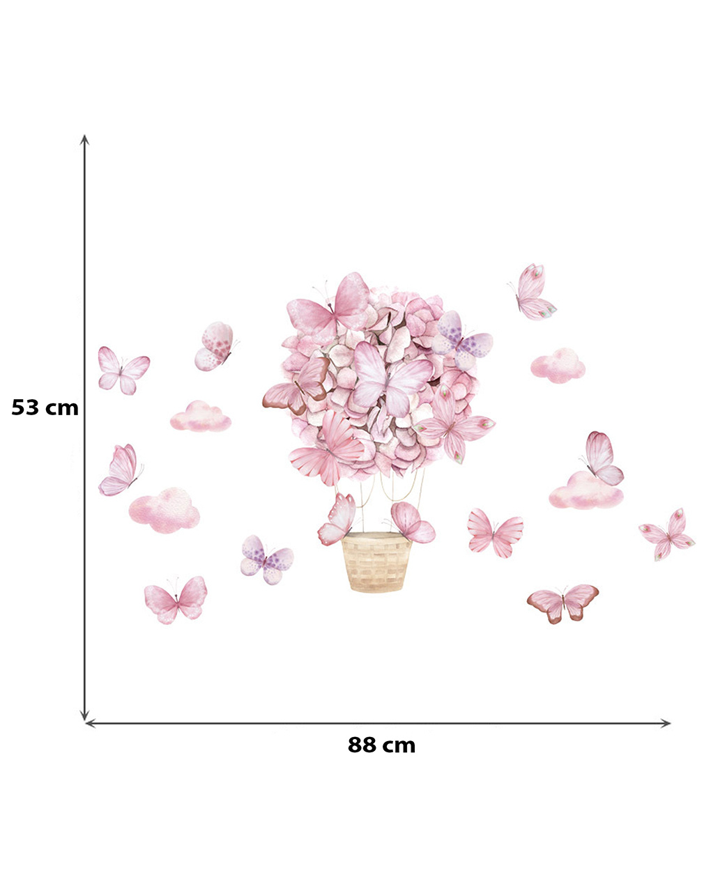 Adesivo decorativo da parete - farfalle rosa - autoadesivo - sipo