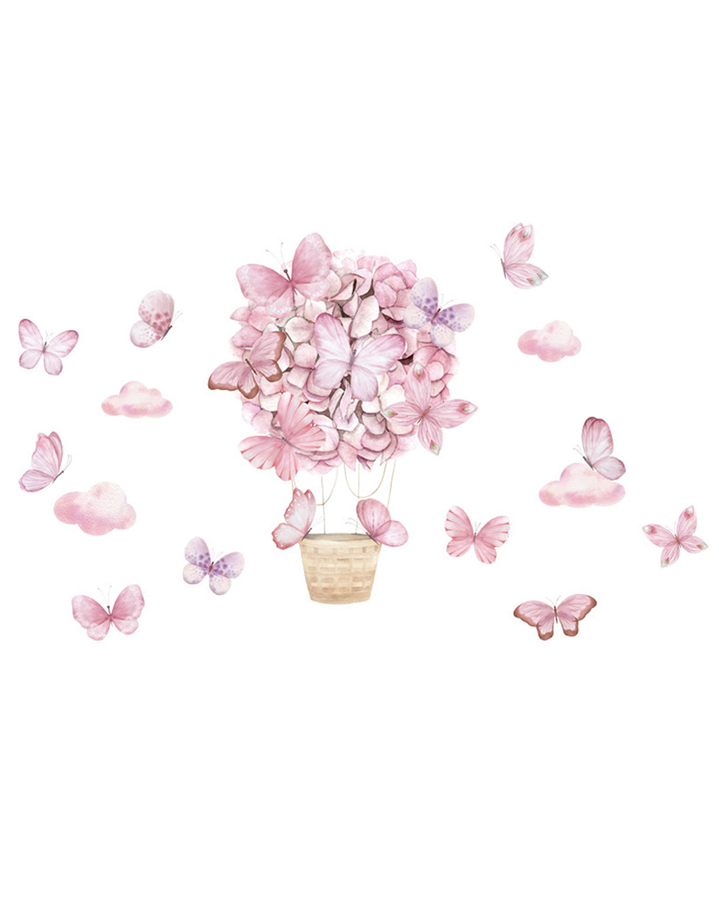Adesivo decorativo da parete - farfalle rosa - autoadesivo - sipo