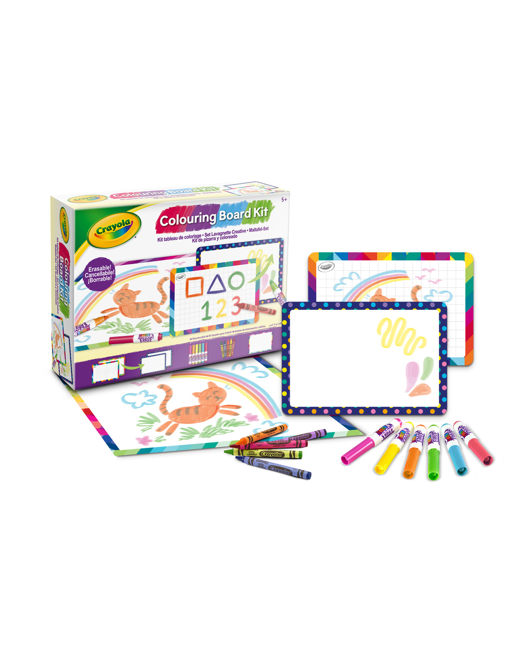 Set lavagnette bianche creative, per colorare e scrivere - 5+ crayola