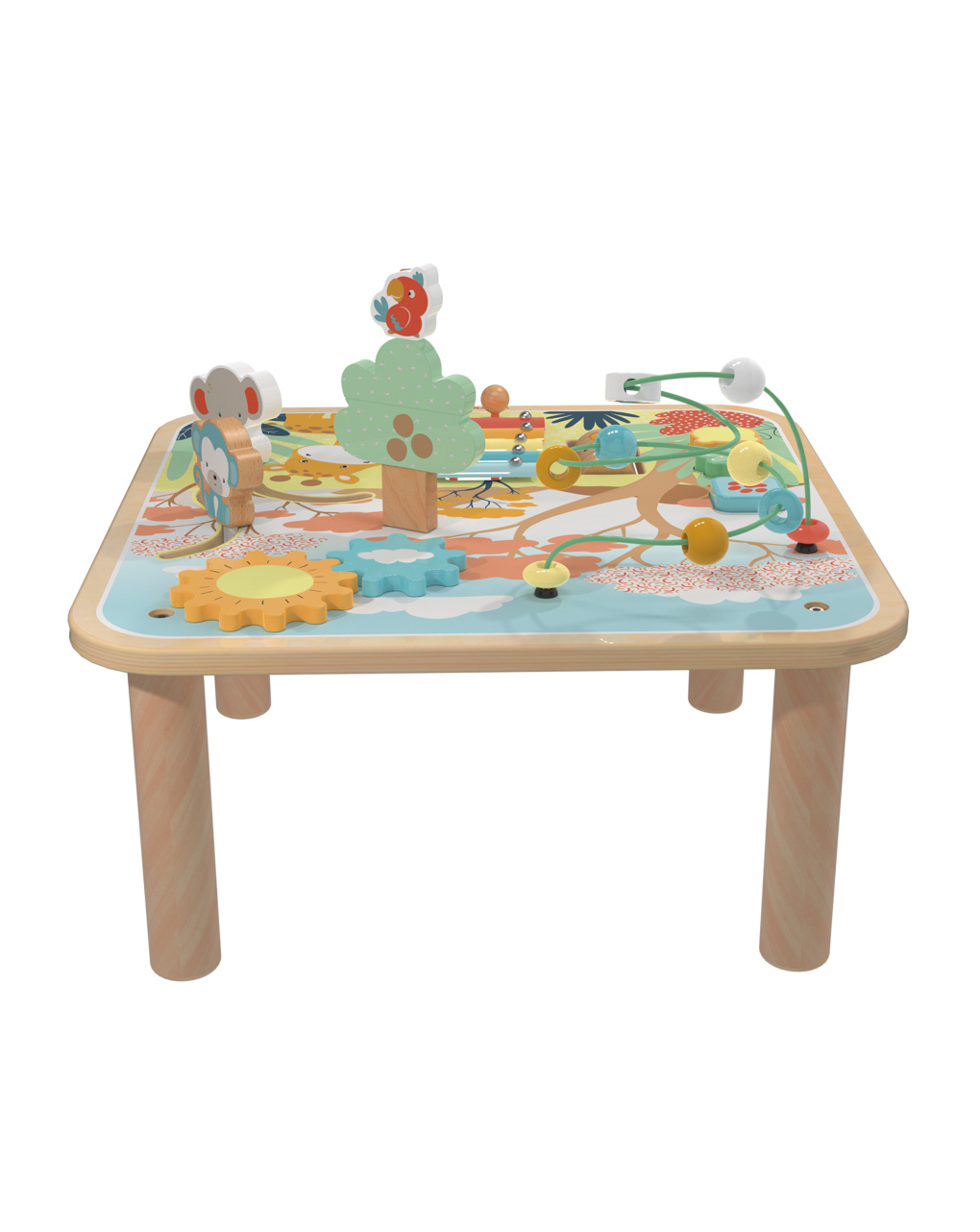 Tavolino multiattività savana in legno - 18m+ - wood " n" play