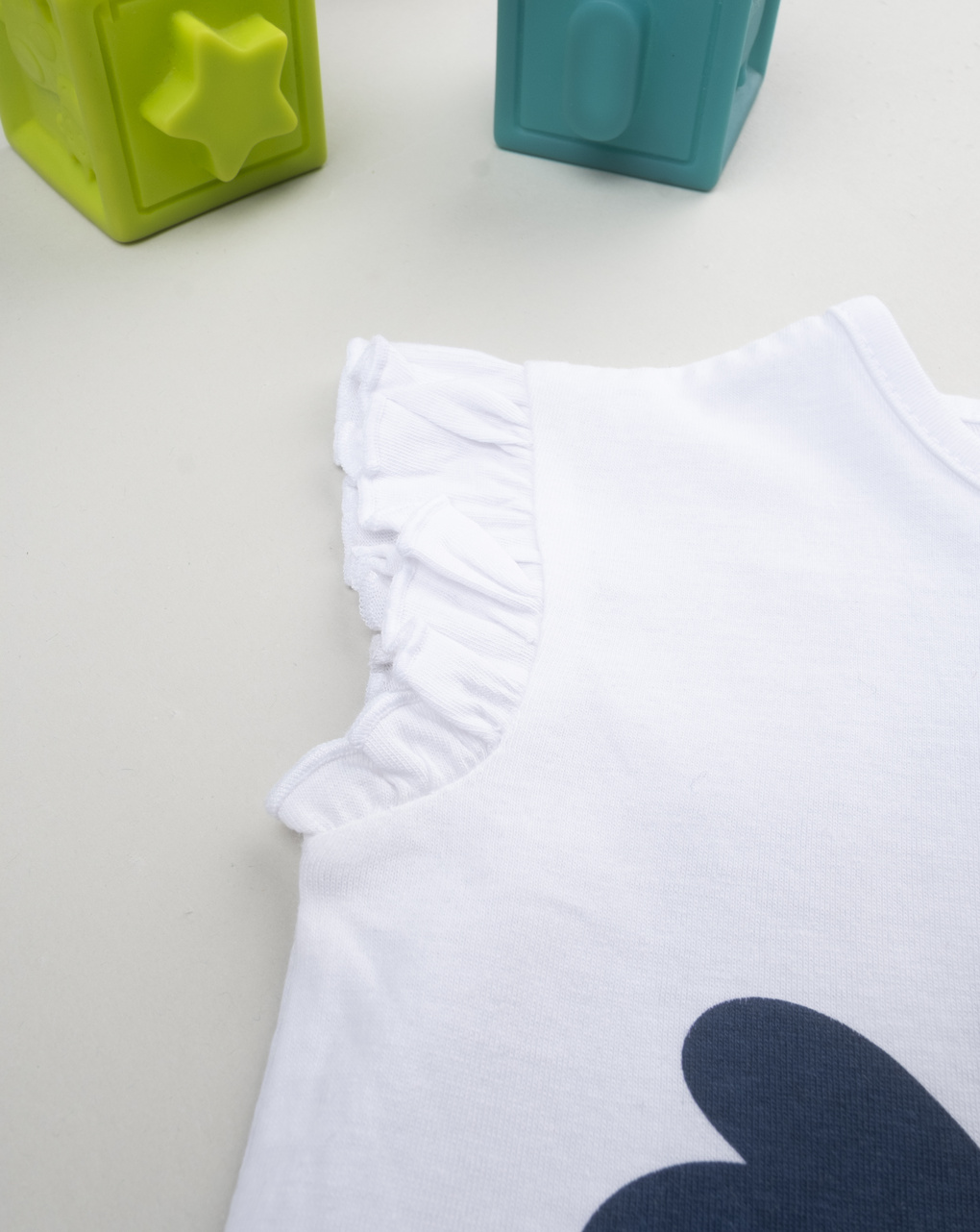 T-shirt bimba fiore blu