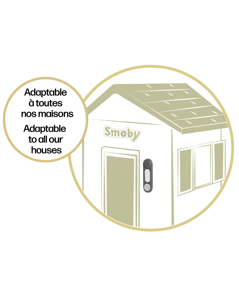 Campanello elettronico smoby life- accessorio per casetta smoby life - 2+