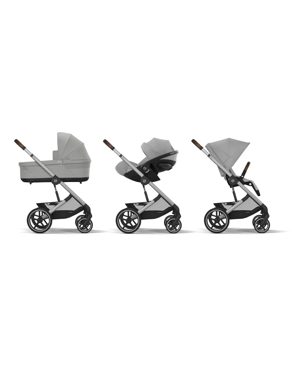 Trio balios  s lux slv stone grey nav cots cloudg pls stone grey+adattatori. - cybex