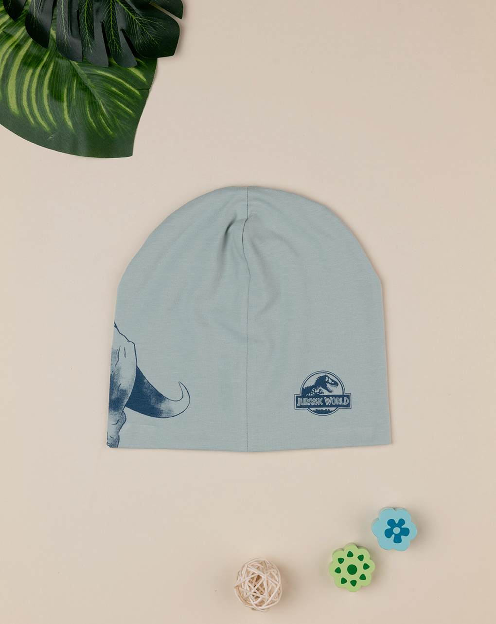 Berretto bimbo verde dinosauro