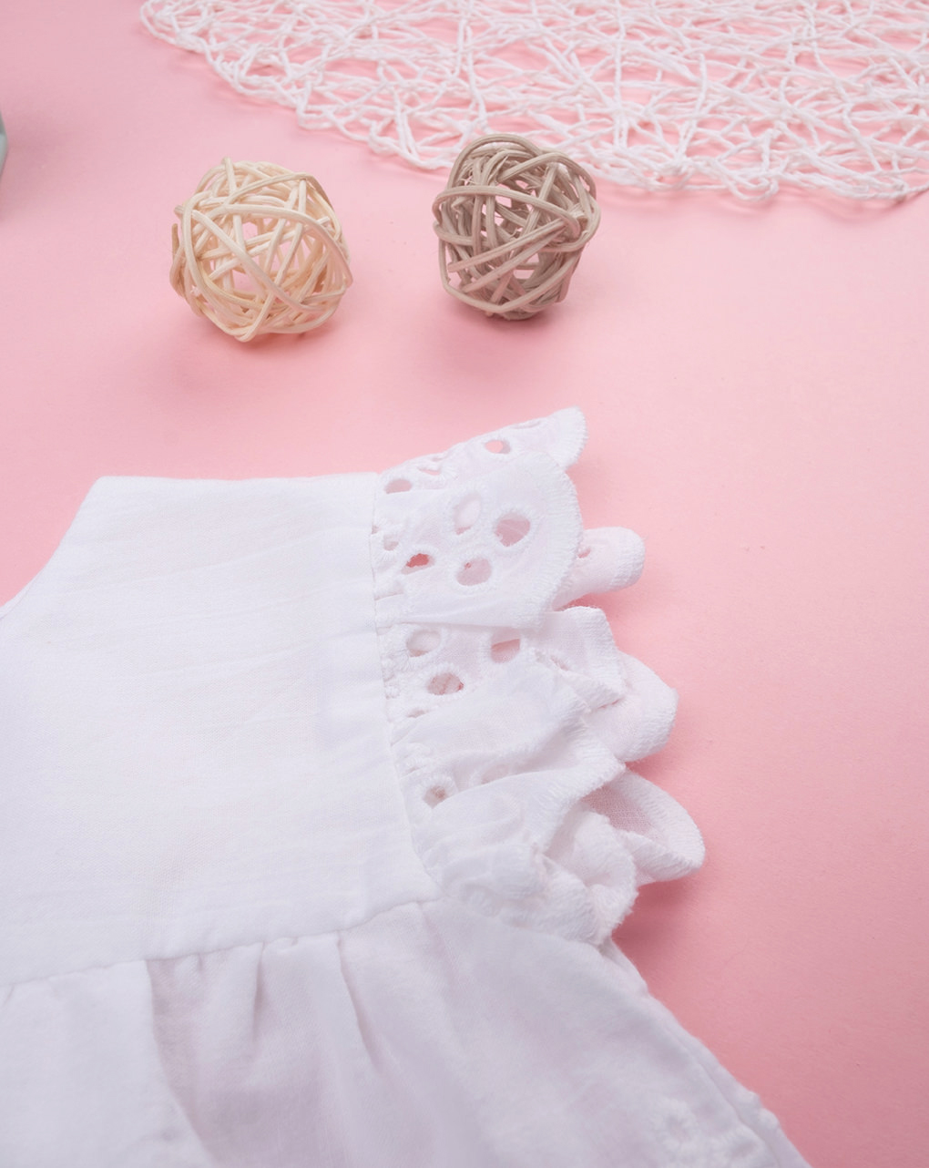 Camicia bimba sangallo bianca