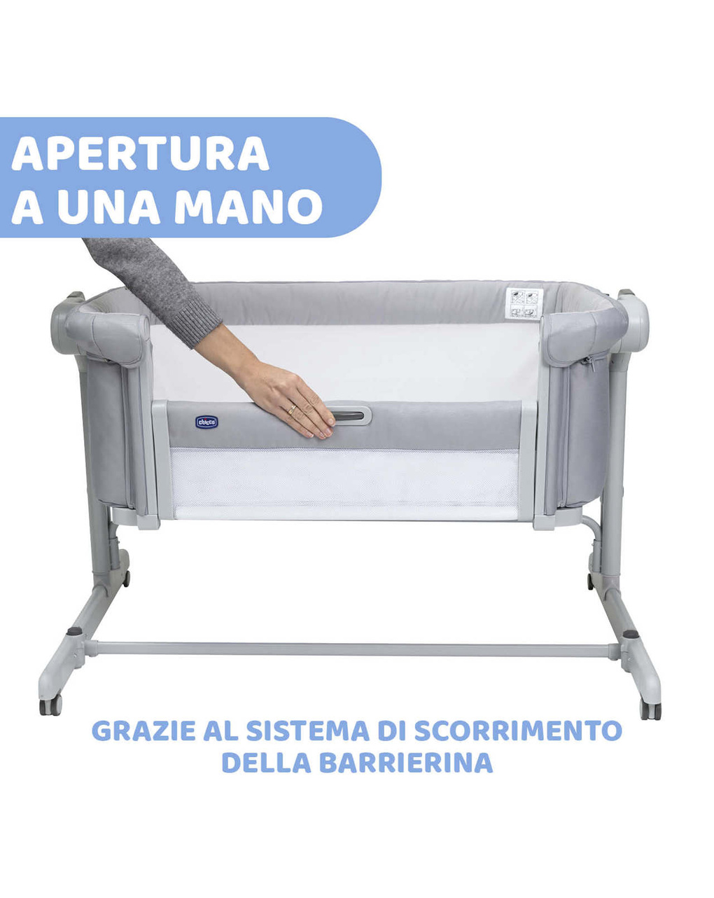 Culla next2me magic evo grey mist - chicco