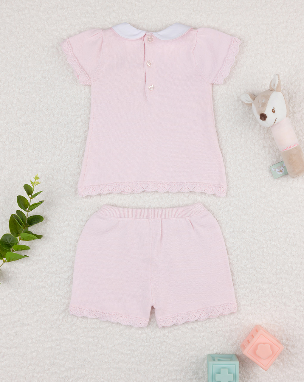 Completo corto bimba trocot rosa