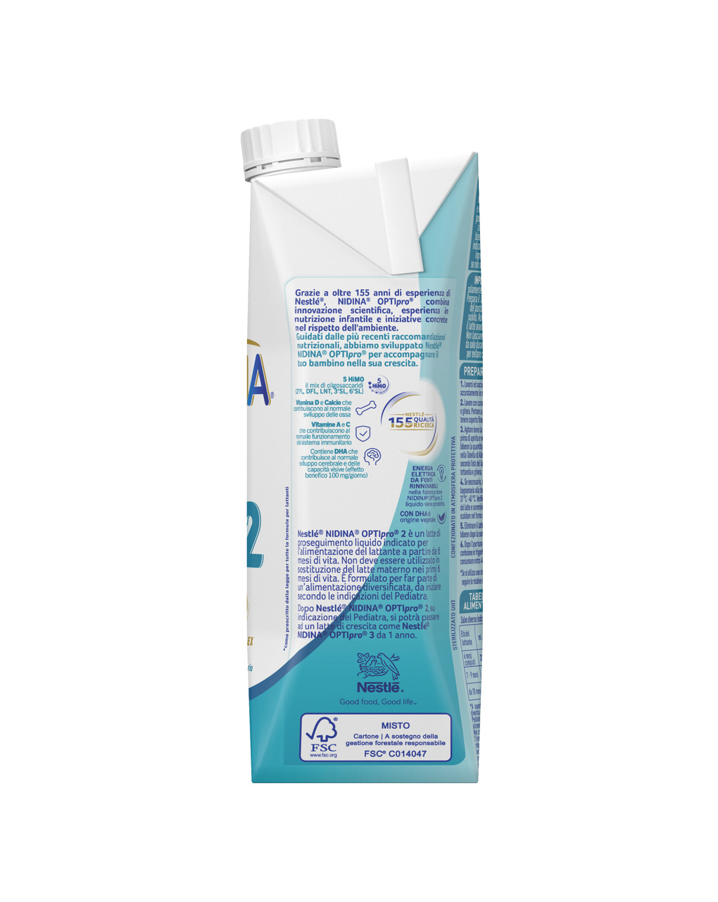 Nidina optipro 6-12 mesi latte di proseguimento liquido 500ml - nestlé