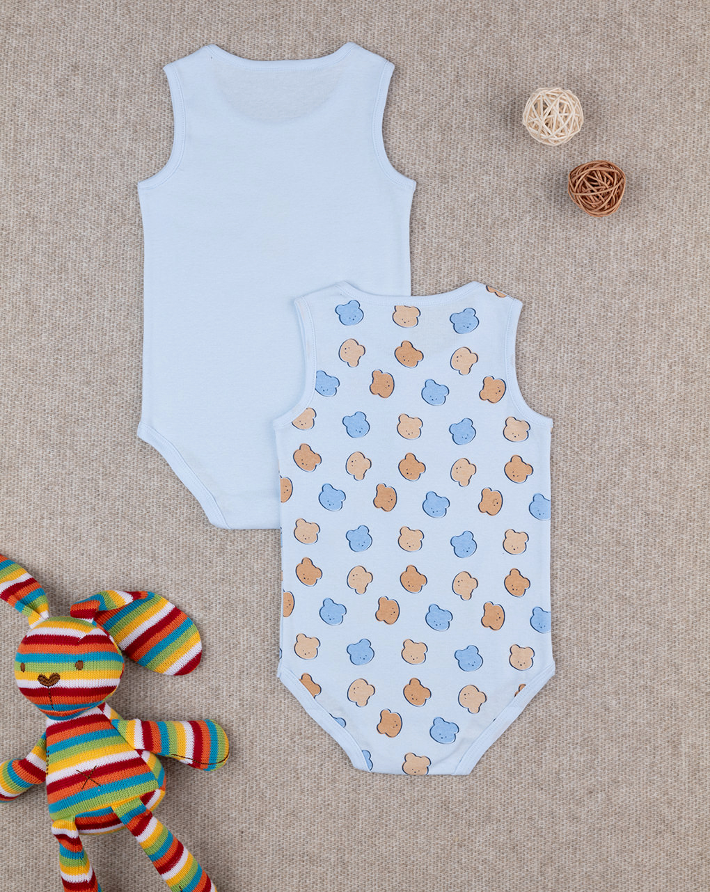 Pack 2 body azzurri bimbo orsetti