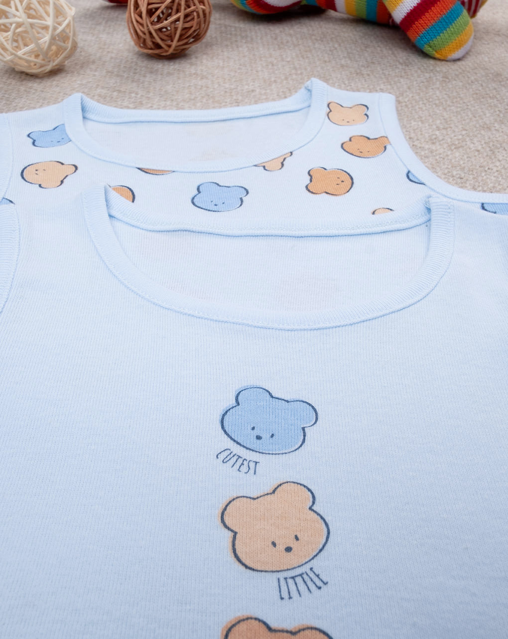 Pack 2 body azzurri bimbo orsetti