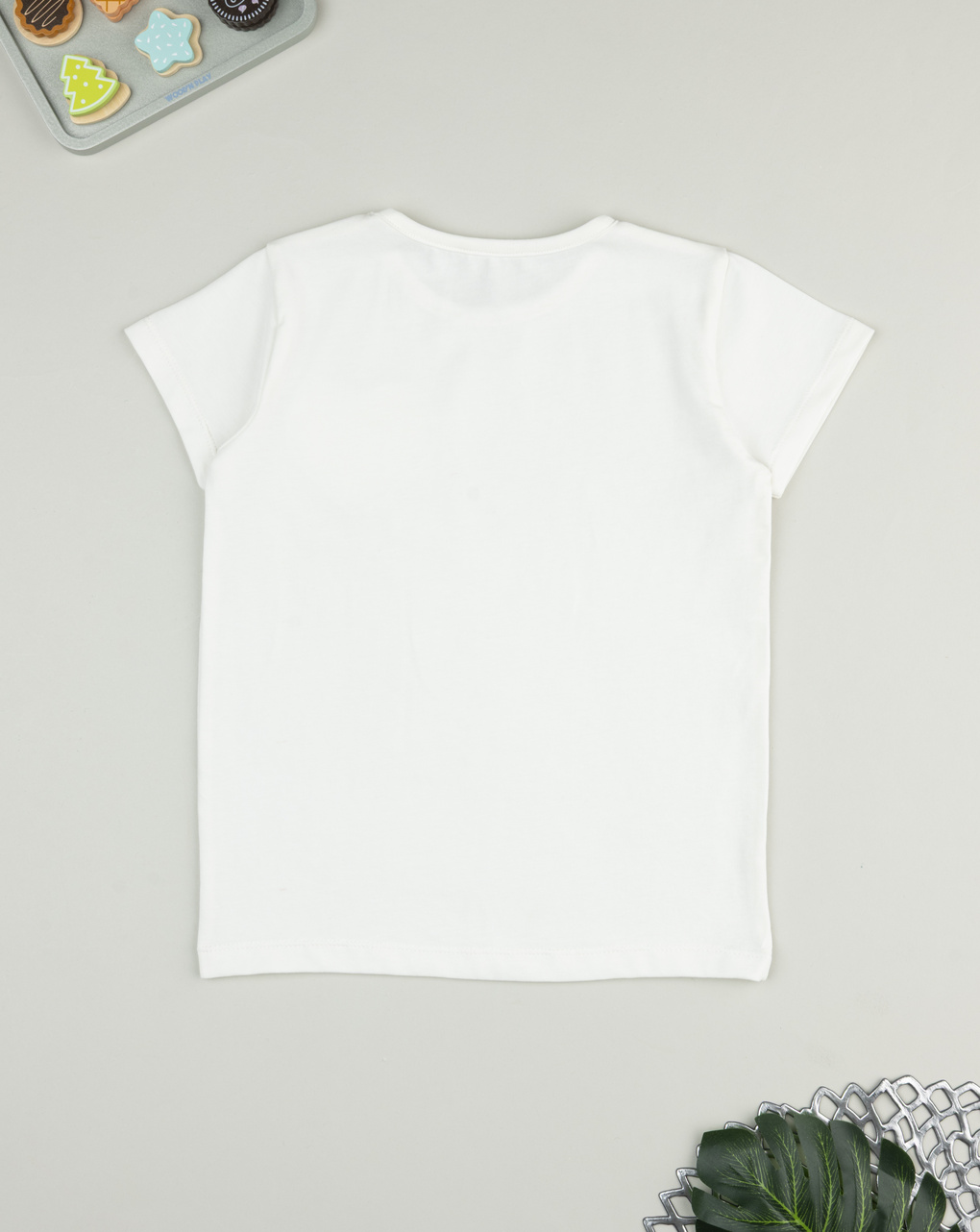 T-shirt bimba panna patch cuore