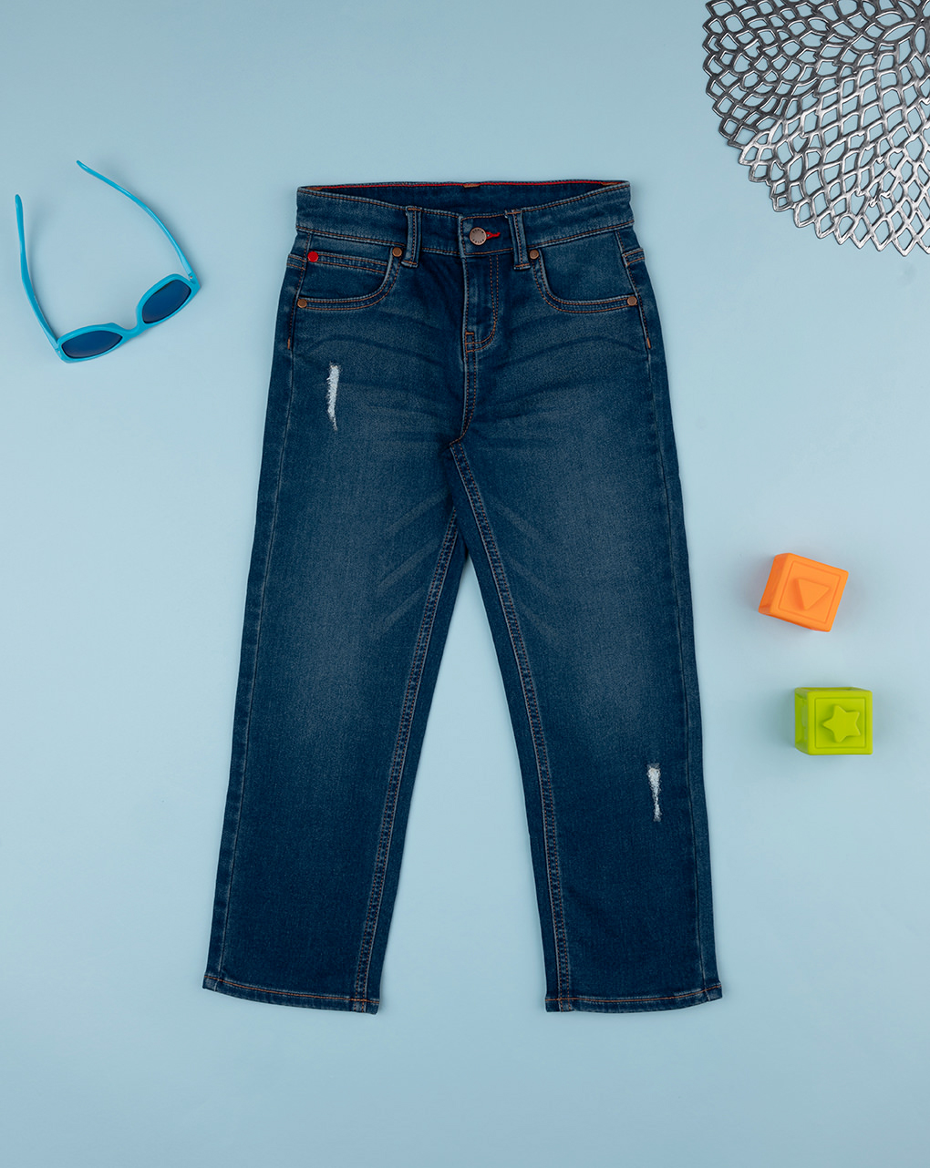 Pantalone denim scuro bambino casual