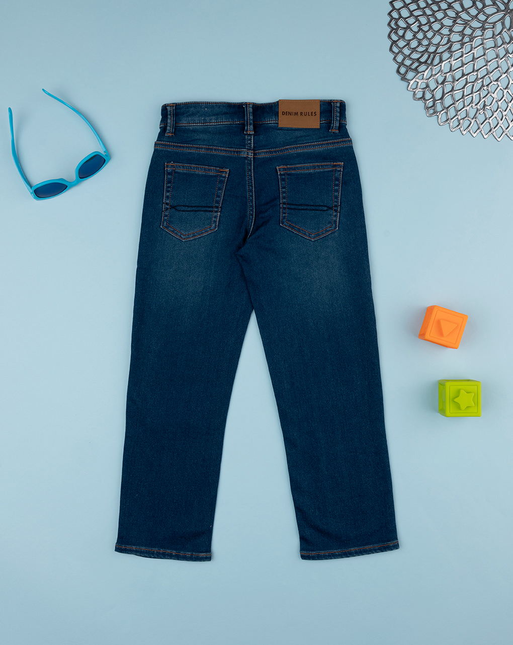 Pantalone denim scuro bambino casual