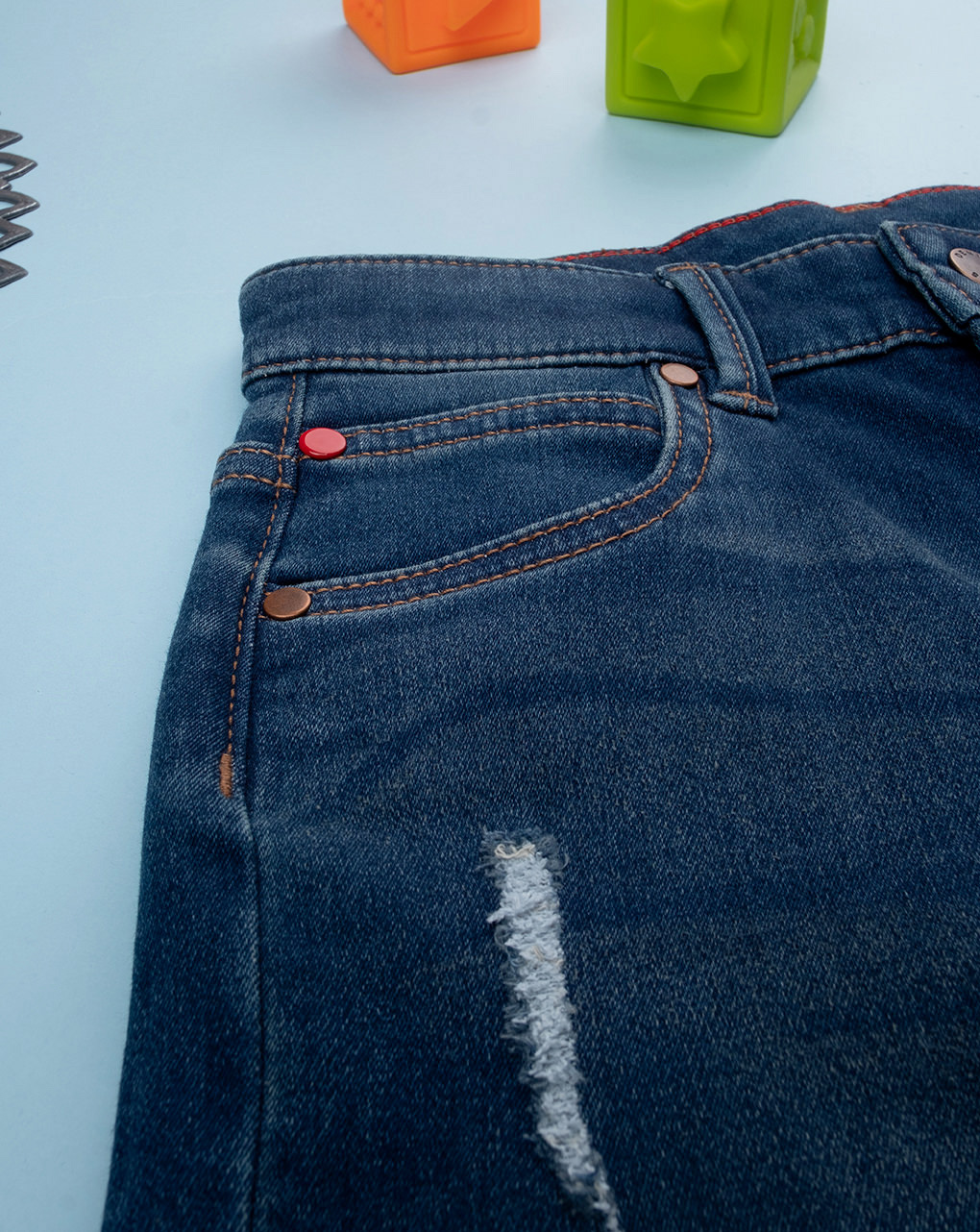 Pantalone denim scuro bambino casual